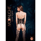 Moonlight Black Lace Suspender Bodystocking One Size