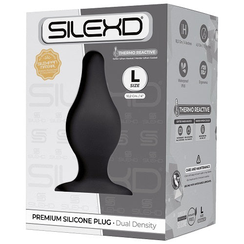 SilexD Dual Density Tapered Silicone Butt Plug Large