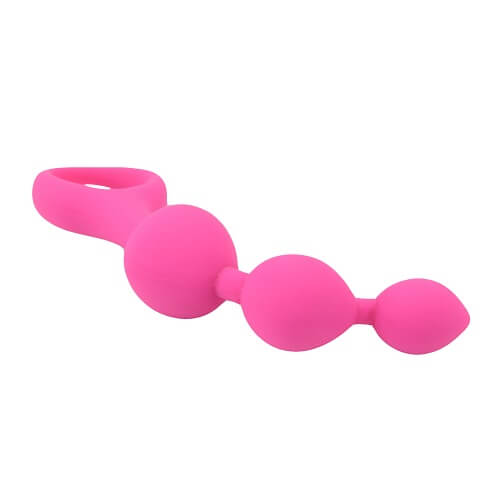 Loving Joy Triple Ripple Anal Beads-Pink